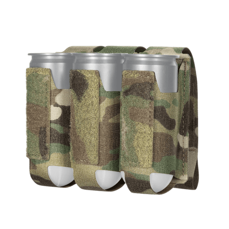 M-Tac kotelo 3 VOG-kranaatille MOLLE Laser Cut -järjestelmällä turvalliseen 40 mm kranaattien säilytykseen Cordura-materiaalista.