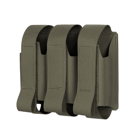 M-Tac-tasku 3 VOG-kranaatille, vihreä Cordura-kangas, MOLLE Laser Cut -järjestelmä 40 mm kranaattien turvalliseen säilytykseen.