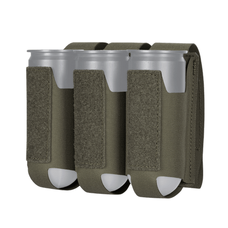 M-Tac pouch 3 VOG-kranaatille, MOLLE Laser Cut -järjestelmä, kestävä Cordura-materiaali, turvallinen VOG-25 40 mm kranaattien säilytys.
