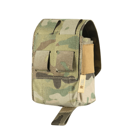 M-Tac Fragmentgranaattitasku Laser Cut multicam-nylonista joustavalla nauhalla ja tukevalla soljella, gallerian sijainti 1, taktista säilytystä varten.