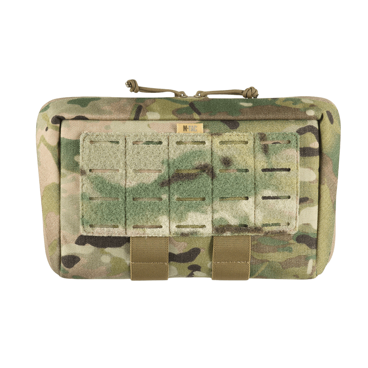 M-Tac Admin Pouch X-Large Elite i camouflagemønster med laser cut-design, velegnet til taktisk udstyr og opbevaring.