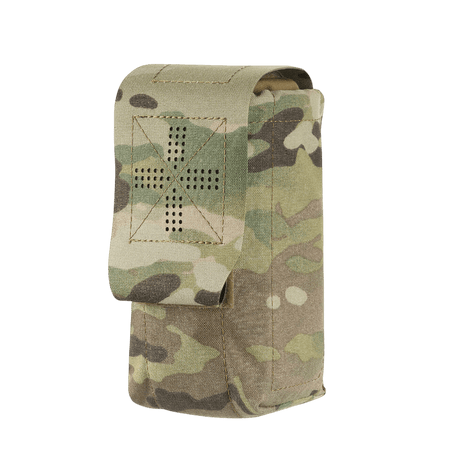 M-Tac Mediclomme Small Vertical Elite multicam-nylonista sisäisellä IFAK-organizerilla ja NIJ-sertifioinnilla, näytetty gallerian sijainti 1.