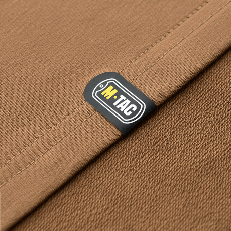 M-Tac Pullover 4 Seasons logolla ruskealla kankaanpinnalla, suunniteltu monikäyttöiseksi ympäri vuoden, 95% puuvillaa, 5% elastaania