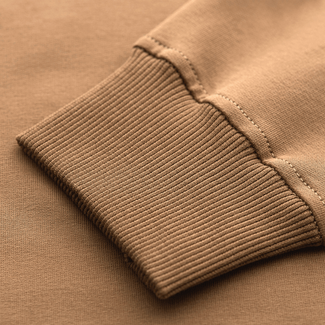 Yksityiskohta M-Tac Pullover 4 Seasons -resoreista beigeä puuvillaa, soveltuu päivittäiseen käyttöön ympäri vuoden