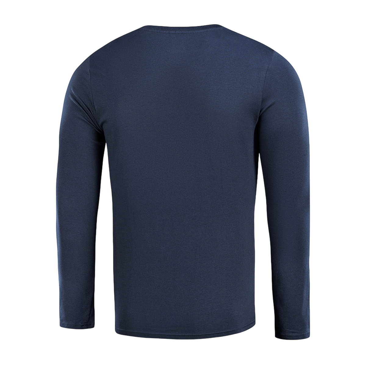 M-Tac Long-sleeve T-shirt 93/7 i marineblå set bagfra, viser det holdbare og elastiske materiale velegnet til sport og hverdag.
