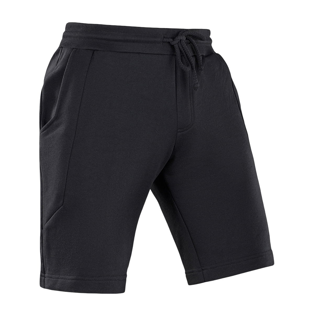 M-Tac Shorts Casual Fit Cotton i sort, lavet af 100% bomuld med elastik i taljen og to sidelommer. Ideel til sommer og aktiv brug.