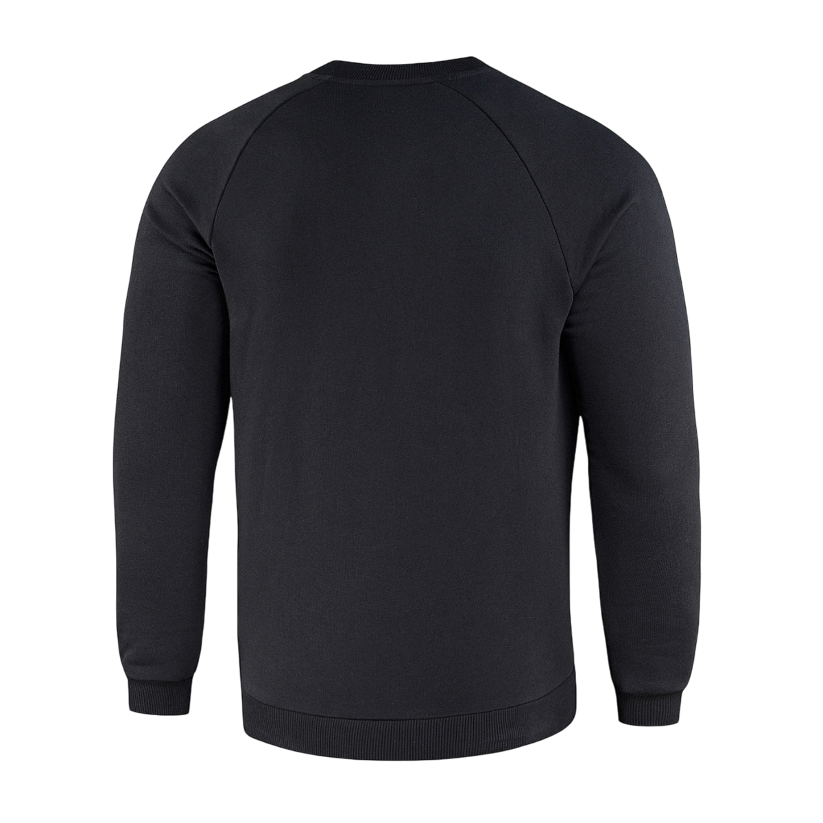 M-Tac Cotton Sweatshirt i sort set bagfra, lavet af 100% bomuld, ideel til løb og fitness, med ribkanter for komfort.