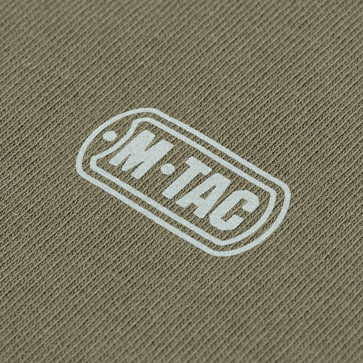 M-Tac Cotton Sweatshirt logo på olivengrøn bomuldsstof