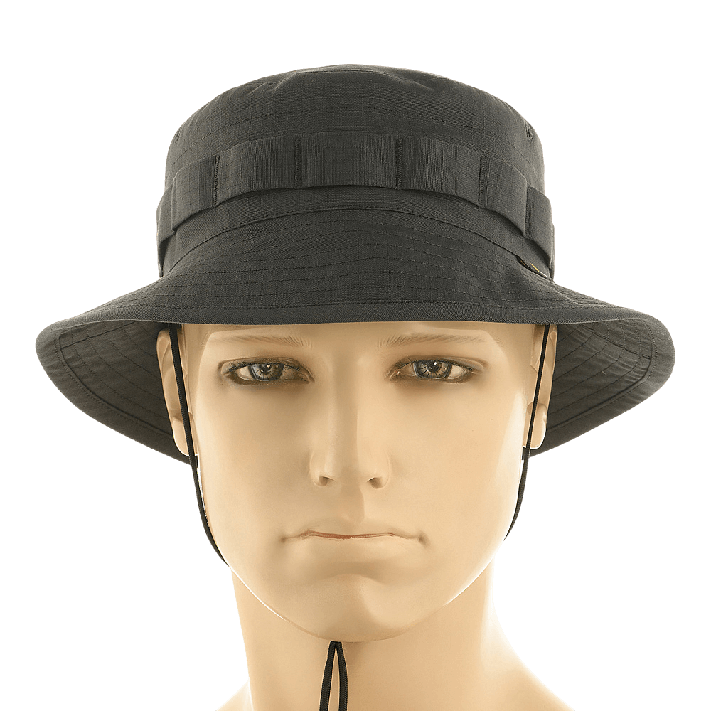 M-Tac Panama Rip-Stop hat med semi-stiv skygge og ventilationshuller, inspireret af amerikansk Boonie-model, sort farve