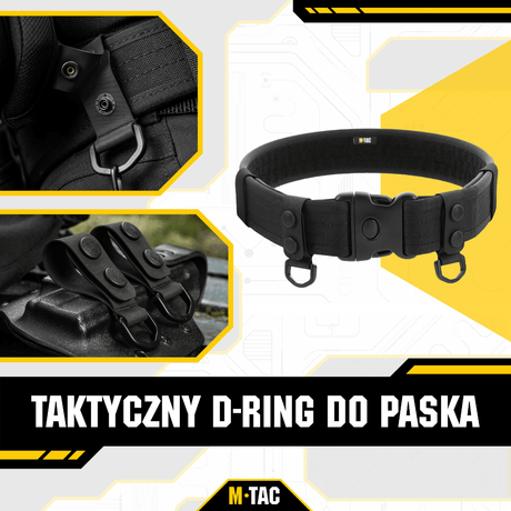 M-Tac Setti 2 kpl – Duty Belt Keepers taktiseen muotoiluun D-renkaalla, tukeva rakenne vakauteen ja turvallisuuteen, sopii 2 tuuman vyöille.