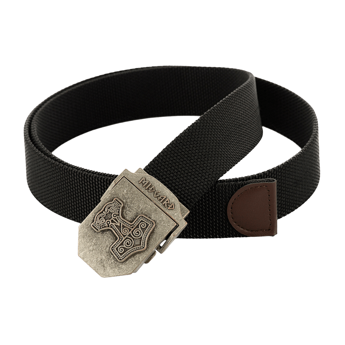 M-Tac Thors Hammer Bælte – Militærstil og funktionalitet, justerbart nylonbælte med Thor's Hammer spænde, 38mm bredt, 130cm langt.