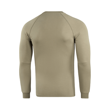 M-Tac Raglan Athlete takaa nähtynä, väri coyote, minimalistinen college raglanhihoilla, liikkuvuutta ja arkista mukavuutta.
