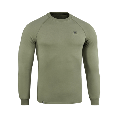 M-Tac Raglan Athlete -oliivinvihreä college raglanhihoilla, valmistettu puuvillasta ja elastaanista, sopii sekä urheiluun että arkeen.