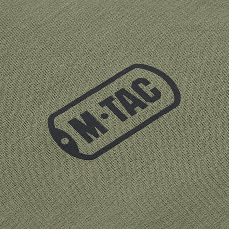 M-Tac Raglan Athlete -oliivinvihreä logolla, sopii arkeen ja urheiluun. Mukava paita raglanhihoilla ja elastaani liikkuvuutta varten.