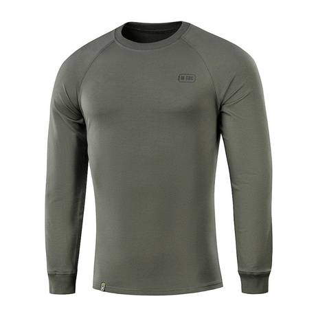 M-Tac Raglan Athlete -oliivinvihreä college raglanhihoilla optimaalista liikkuvuutta varten, sopii arkeen ja urheiluun.