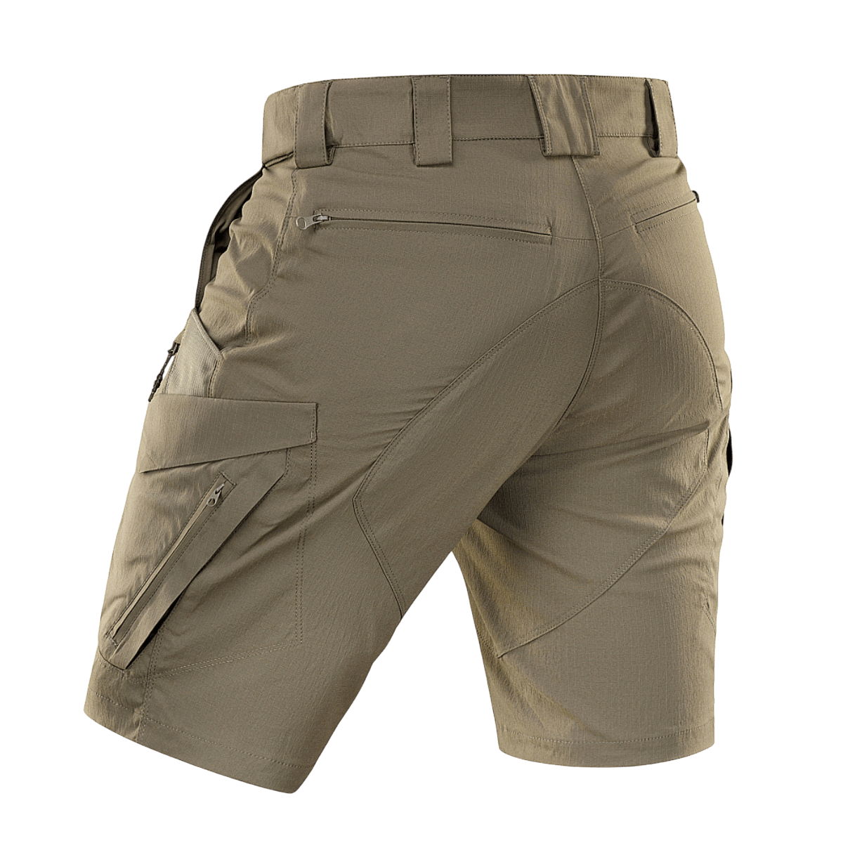 M-Tac Aggressor Summer Flex Shorts, letvægts taktiske shorts med lommer, egnet til træning og udendørs aktiviteter i khaki farve
