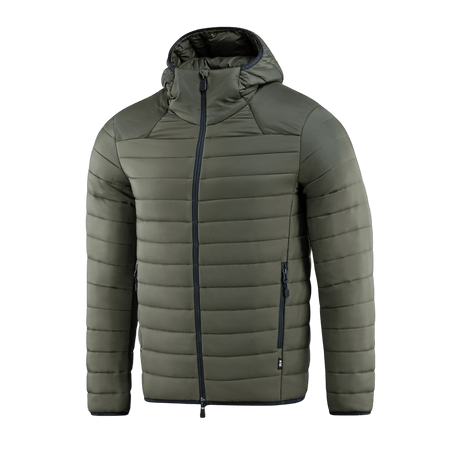 M-Tac Stalker Gen.III Jakke, moderne olivengrøn jakke med G-LOFT isolering og justerbar hætte, perfekt til overgangssæsonen.