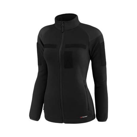 M-Tac Combat Fleece Jakke Polartec Dame i sort med lynlås, lommer og taktiske velcrofelt, NIJ-certificeret, gallery position 1.