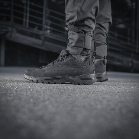 M-Tac Tactical Sneakers Patrol R Vent i udendørs miljø, ideel til trekking og løb med kvalitetslæder og åndbare materialer.