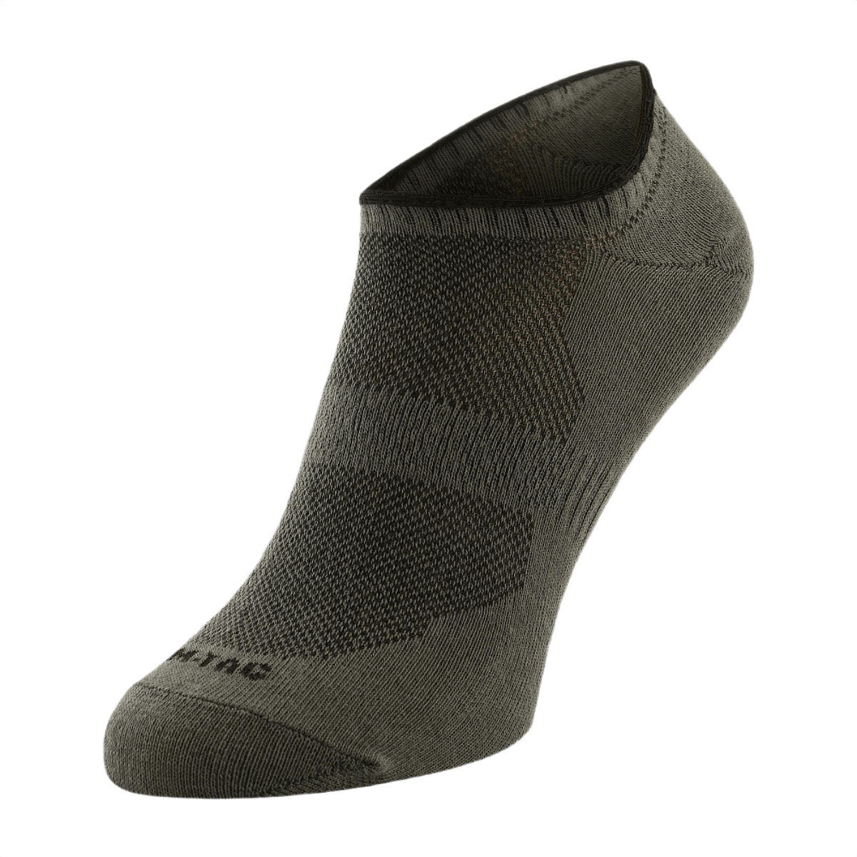 Mørkegrå M-Tac Let Sommersokker designet til løb i varmt vejr, kort længde, åndbart materiale, ergonomisk pasform, perfekt til udendørs aktiviteter.