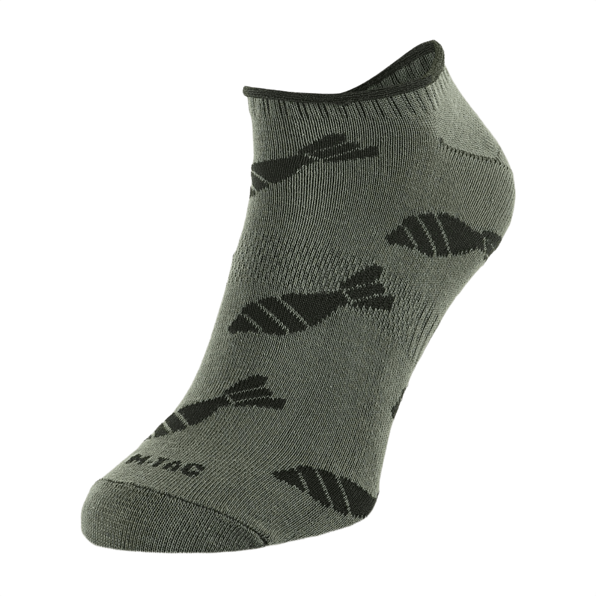 M-Tac Let Sommersokker Morter Bomber til mænd, grøn kort sok til sport og udendørs aktiviteter, ergonomisk pasform, åndbart materiale.