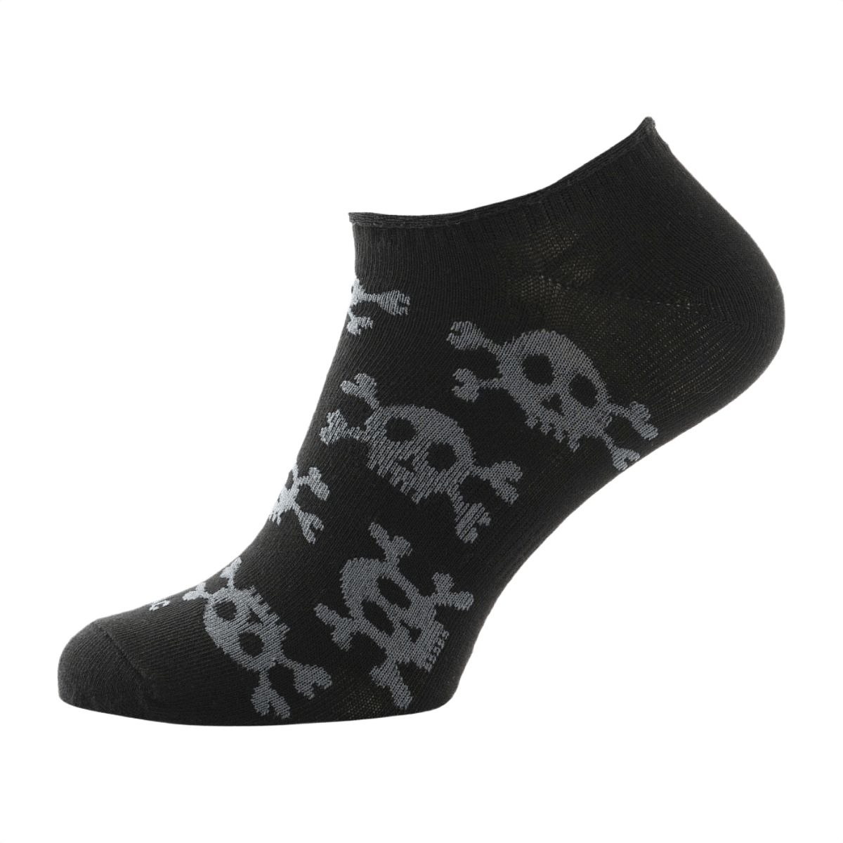 M-Tac Let Sommersokker Pirate Skull, sorte sokker med piratkranie design, ideelle til løb og aktivitet i varmt vejr.