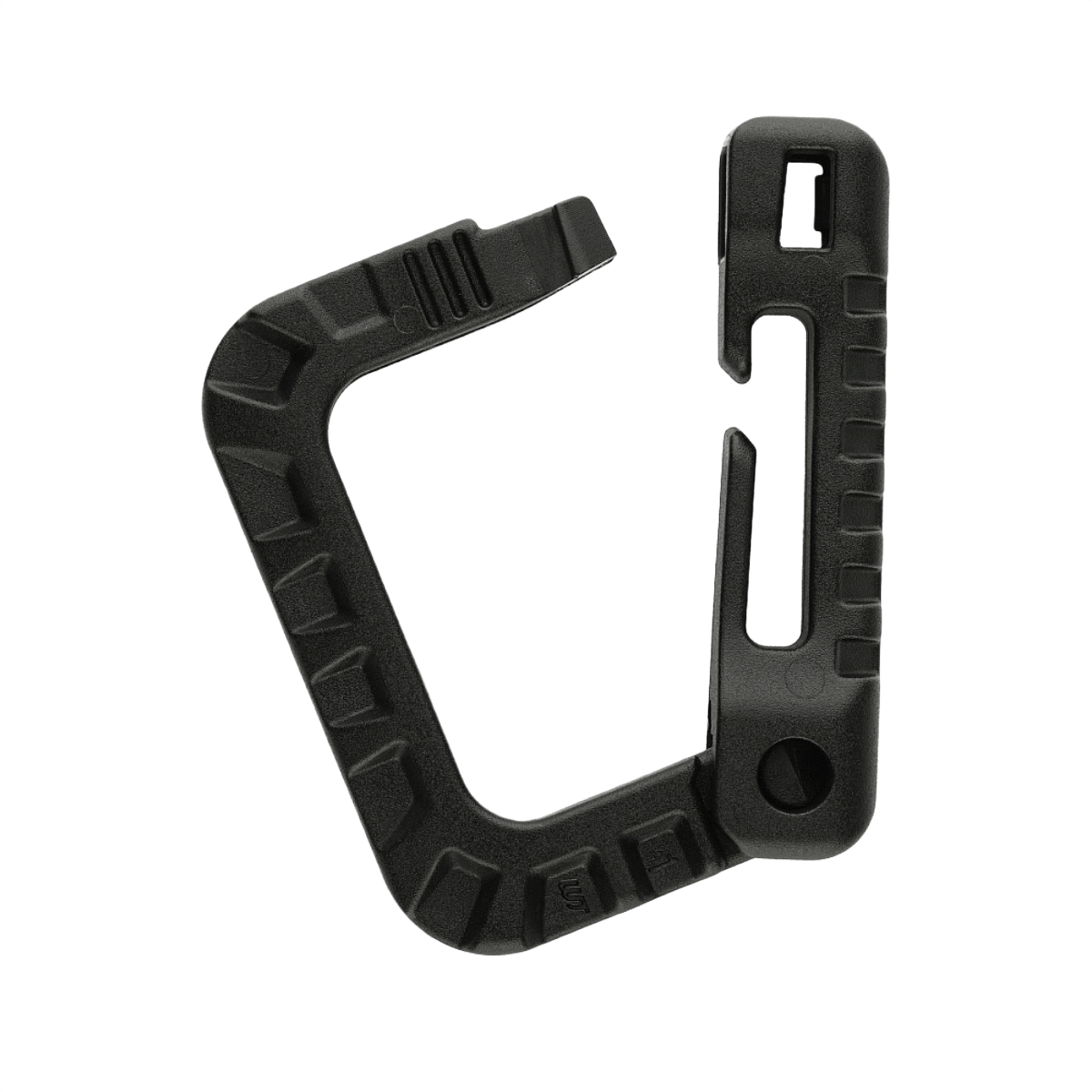 M-Tac Plast Karabin, sort ABS-plast, let karabin til udstyr, 85x60 mm, praktisk til vest eller taske, holdbar og nem fastgørelse