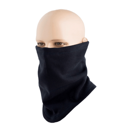 M-Tac Fleece Neck Gaiter (Tok Tube) i sort fleece på mannequin, ideel til koldt vejr og multifunktionel brug som halsedisse eller balaclava.