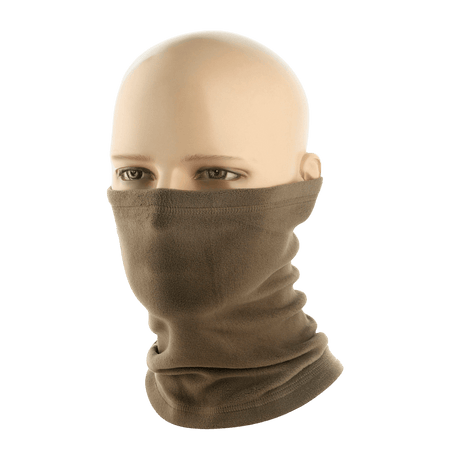 M-Tac Tube Scarf Polartec multifunktionelt halstørklæde, varmt og stilfuldt, på skulpturhoved. Ideel til kolde årstider og udendørs aktiviteter.