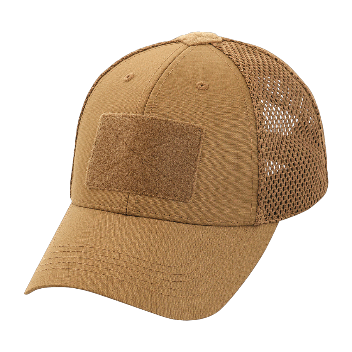 M-Tac Baseball Cap Ripstop Elite Flex i beige med mesh-paneler, idéel til udendørs aktiviteter.