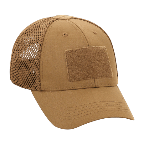 M-Tac Baseball Cap Ripstop Elite Flex i lysebrunt ripstop med ventilerende netpaneler og justerbar lukning, NIJ-certificeret, gallery position 1