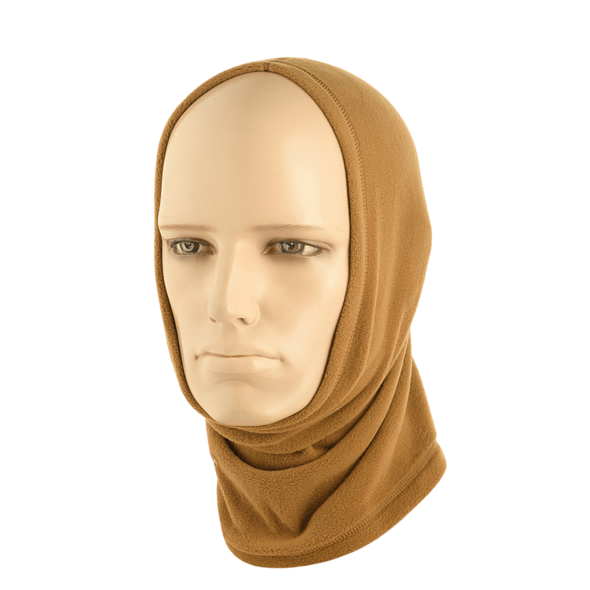 M-Tac Polartec Lang Tubehalstørklæde i fleece, viser alsidig anvendelse som halsrør eller ansigtsmaske til koldt vejr.