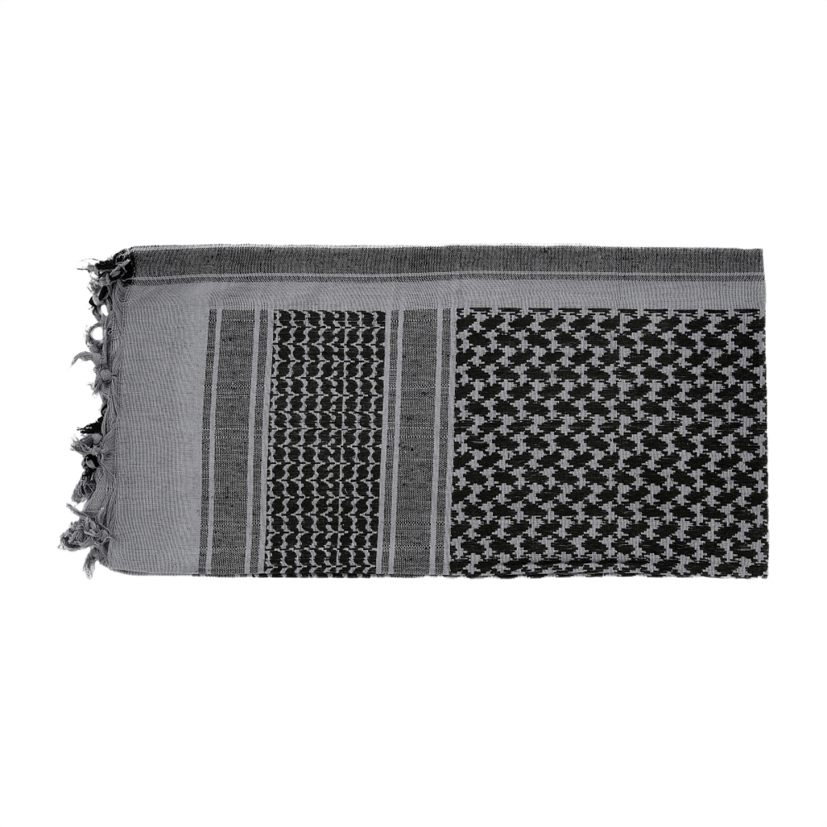 M-Tac Tæt Shemagh Tørklæde i 100% bomuld, perfekt til taktisk og outdoor brug, beskytter mod sol, sand og vind, traditionelt design.