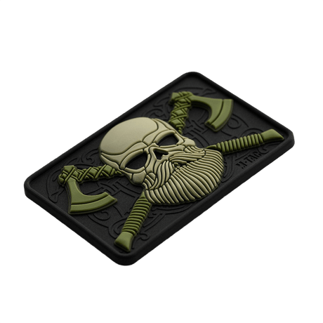 M-Tac Bearded Skull 3D PVC-patch PVC:stä partaisella kallo-kuviolla ja Velcro-kiinnityksellä varusteisiin sotilas- ja ulkokäyttöön.