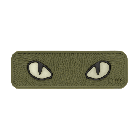M-Tac Cat Eyes 3D PVC-patch fluoresoivalla vaikutuksella ja Velcro-kiinnityksellä. Taktinen tarra vaatteisiin ja varusteisiin, sopii ulkoiluun.
