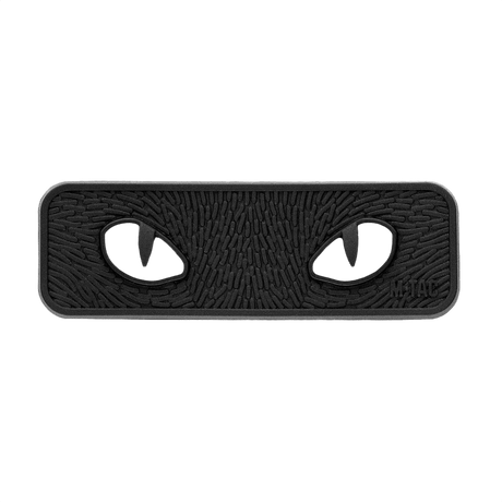 M-Tac Cat Eyes 3D PVC-patch heijastavalla designilla, Velcro-kiinnitys, 80x25mm, sopii sotilas- ja ulkoilmakäyttöön.