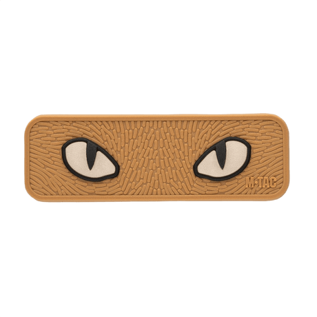 M-Tac Cat Eyes 3D PVC-patch heijastavalla 3D-designilla ja Velcro-kiinnityksellä sotilas-, airsoft- tai ulkoilmakäyttöön.