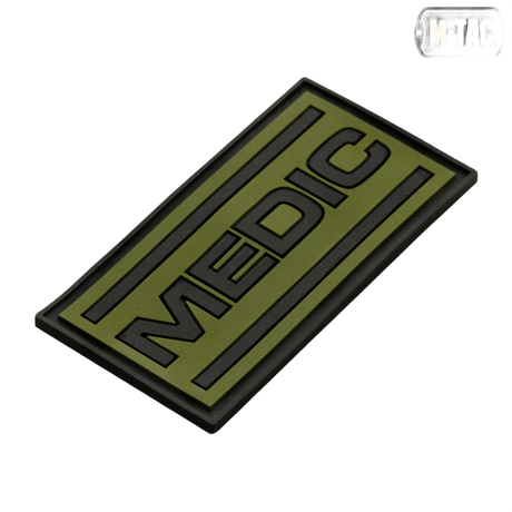 M-Tac Patch Medic PVC 3d taktinen lääkintäpatch, selkeä 3d-efekti, velcro-takaosa univormuihin, reppuihin ja laukuille, 70x35.