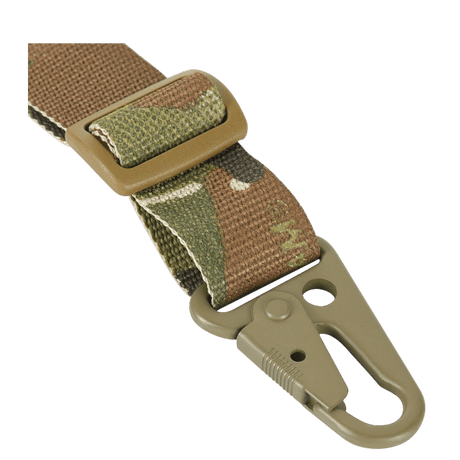 M-Tac Universal Våbenrem, multicam nylon, karabiinihaka ja säädettävä pituus, mukava ja ammattimainen aseen käsittely, galleria, positio 1