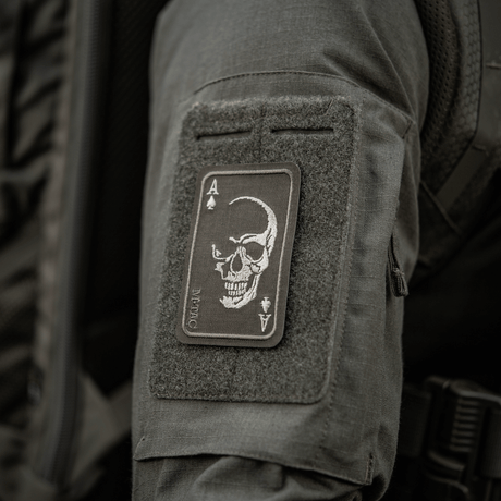 M-Tac Patch Face of War (Broderi) takissa, kallon kirjailu pataässässä, innoittunut Vietnamin sodasta, Cordura 500D, kiinnitys Velcro.