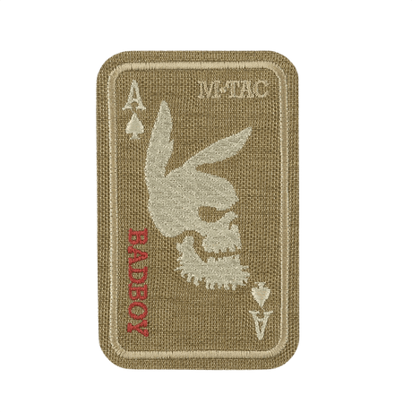 M-Tac Patch Bad Boy (Broderi) ace of spades -motiivilla ja jäniksen kallolla, kirjailtu Cordura 500D:hen, kiinnitys Velcro.