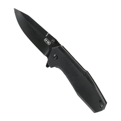 M-Tac Outdoor & Militær taittoveitsi - Type 5, musta terä ja liukumaton kahva, sopii EDC-varusteisiin ja taktisiin tarkoituksiin.