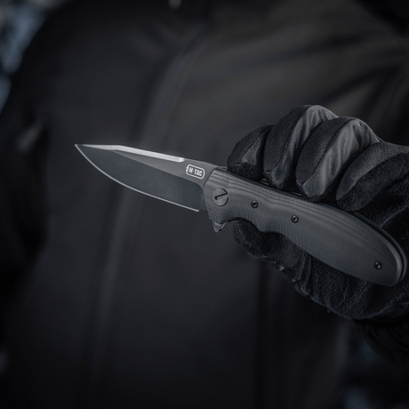 M-Tac Outdoor & Militær Type 6 mustalla G10-komposiittikahvalla.