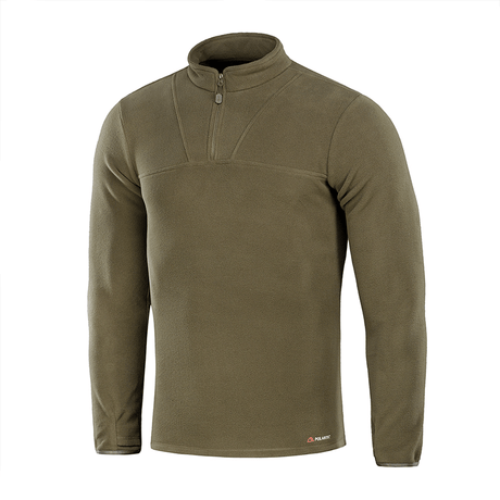 M-Tac Delta Polartec Fleecejakke i grøn farve fremstillet af Polartec® Micro Series-fleece, ideel til kolde dage med fremragende varmeisolering.