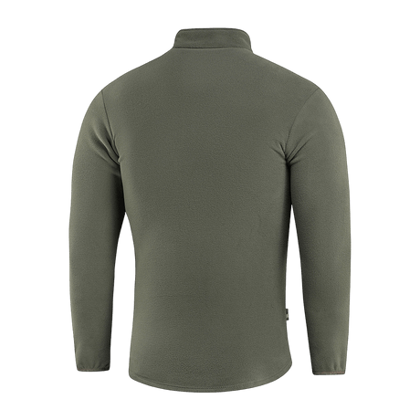 M-Tac Delta Polartec Fleecejakke set bagfra, armygrøn jakke af Polartec Micro Series-fleece, ideel til kolde dage. Stilren og funktionel.