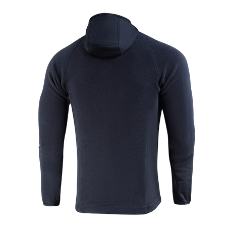 M-Tac Polartec Sport Hættetrøje set bagfra, viser hættegrå design og avanceret Polartec-materiale for varme og åndbarhed.