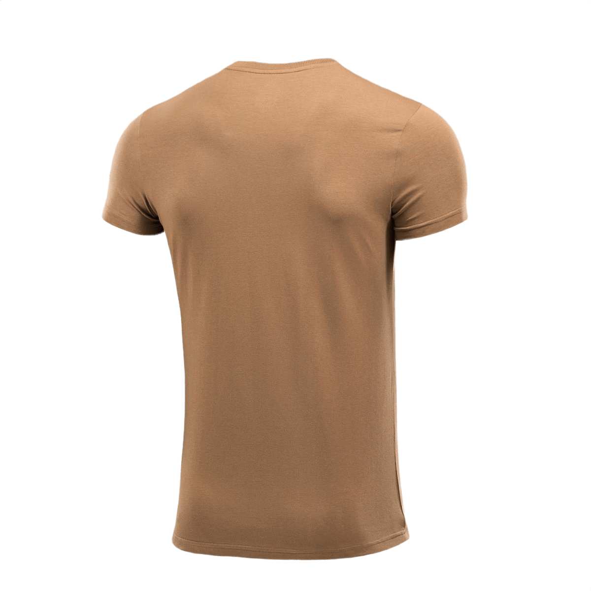 M-Tac Sniper T-shirt set bagfra, 93% bomuld og 7% elastan, dedikeret til snipers, print "Death From Afar", beige farve, maksimal komfort.