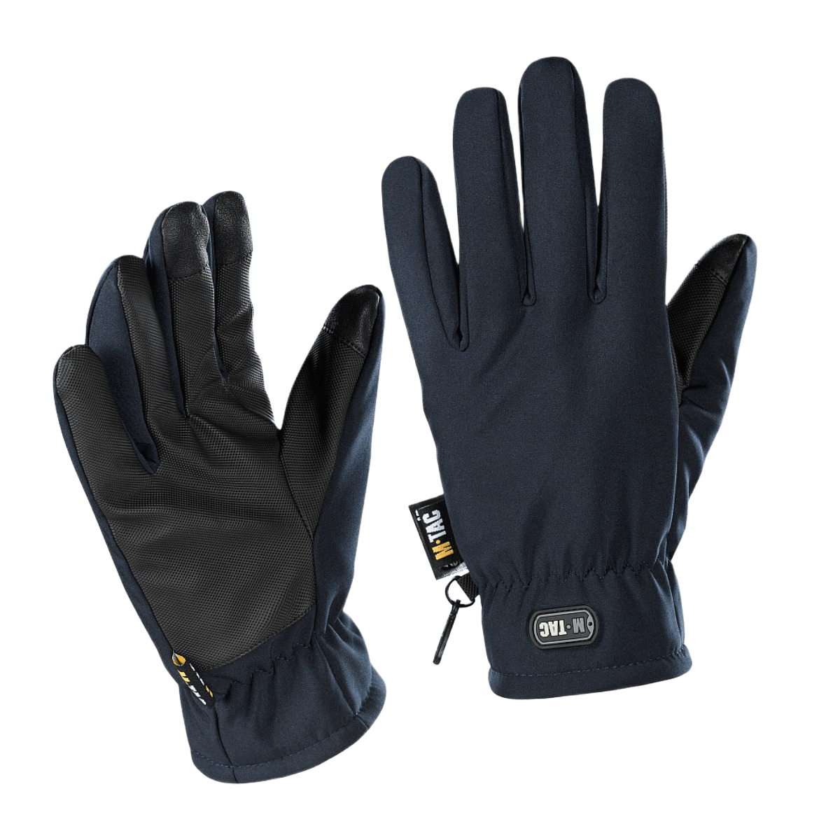M-Tac Handsker Soft Shell Thinsulate til udendørsaktiviteter i køligt vejr med læder forstærkning og touchscreen funktion.