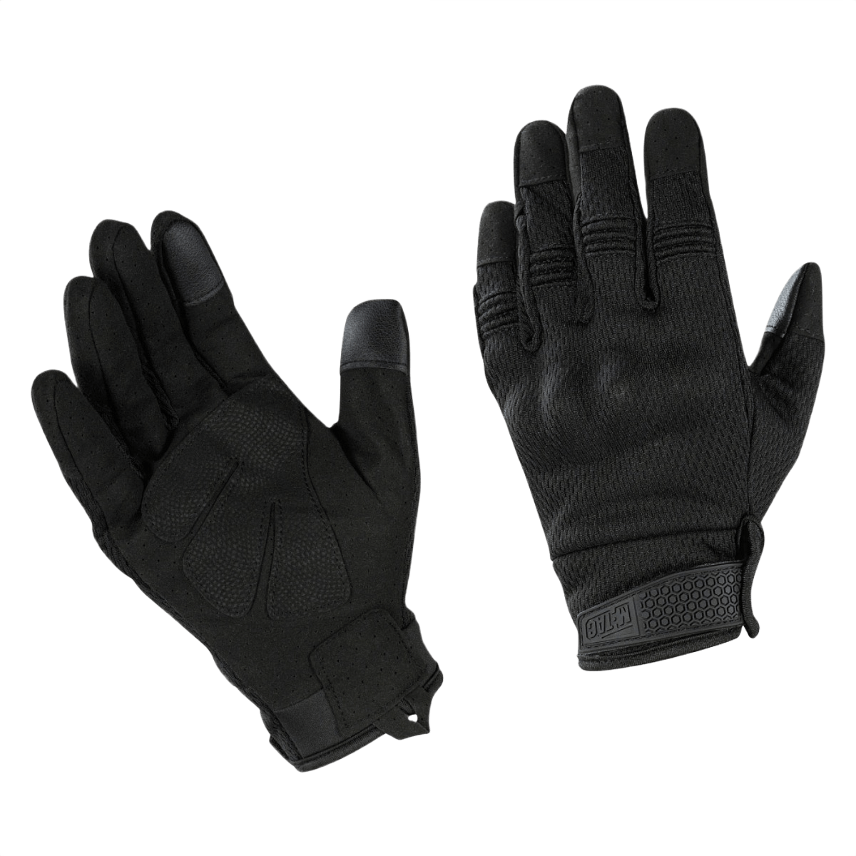 M-Tac Handsker A30 beskytter mod stød med anatomisk pasform og touchscreen-kompatible fingre, ideelle til skydning og træning.