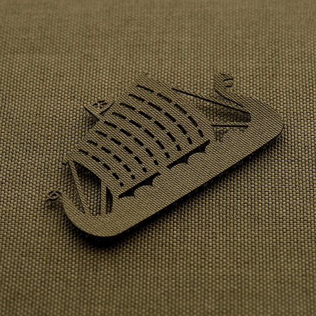M-Tac Patch Drakkar Laser Cut – viikinkivene, Cordura 500D, Velcro, sopii univormuun tai taktiseen varustukseen. Laser Cut.